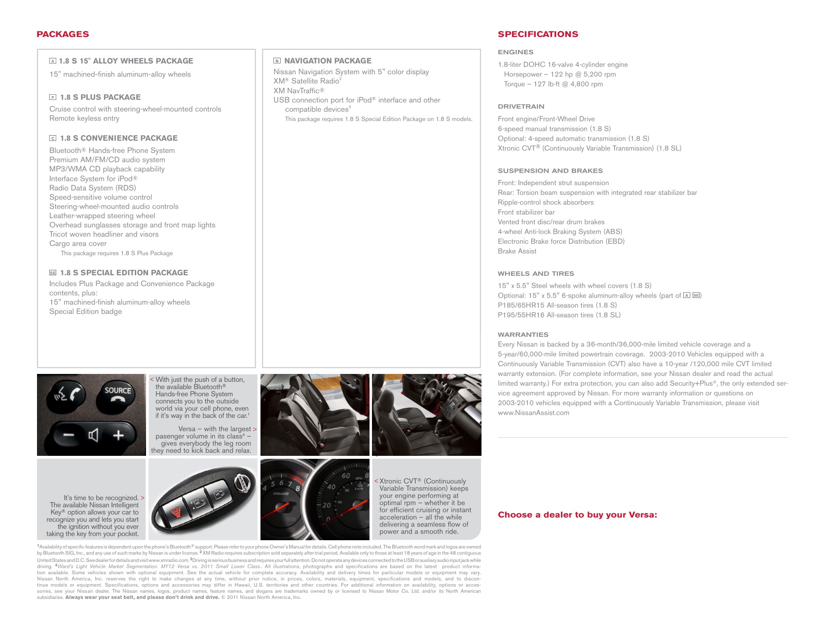 2012 Nissan Versa Hatch Brochure Page 3